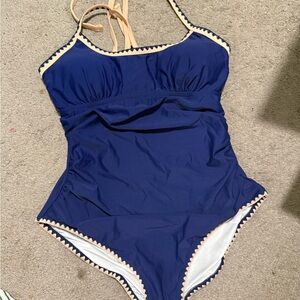 Women’s NWT Elegant Navy Blue One-Piece Swimsuit